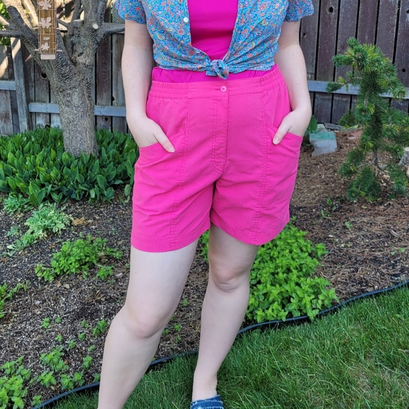 Vintage 80s pink mom shorts - Picture 1 of 11